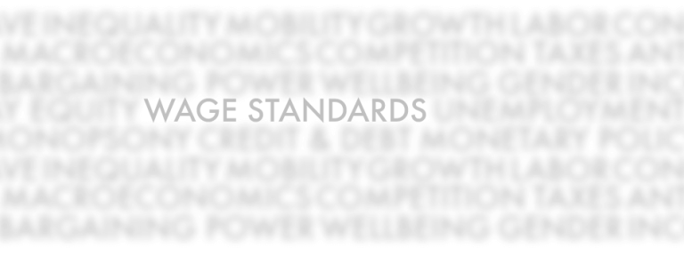 Rebuilding U.S. labor market wage standards