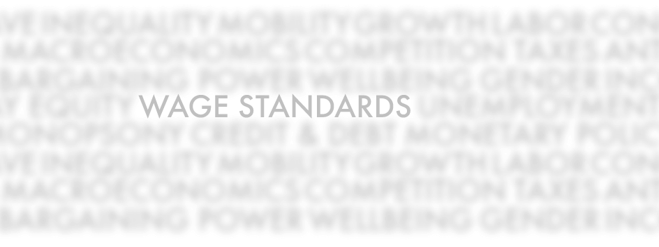 Rebuilding U.S. labor market wage standards
