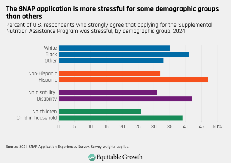 The SNAP application is more stressful for some demographic groups than others