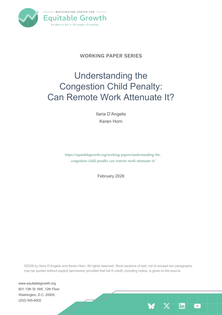 Understanding the Congestion Child Penalty: Can Remote Work Attenuate It?