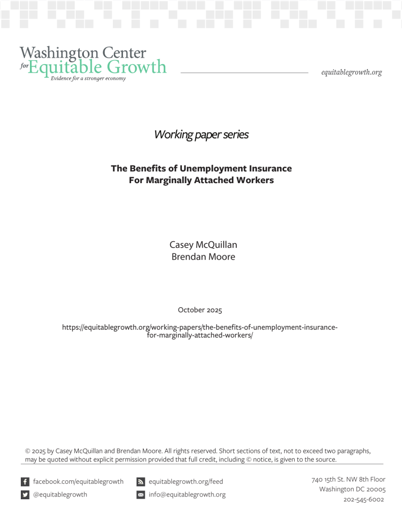 The Benefits of Unemployment Insurance For Marginally Attached Workers