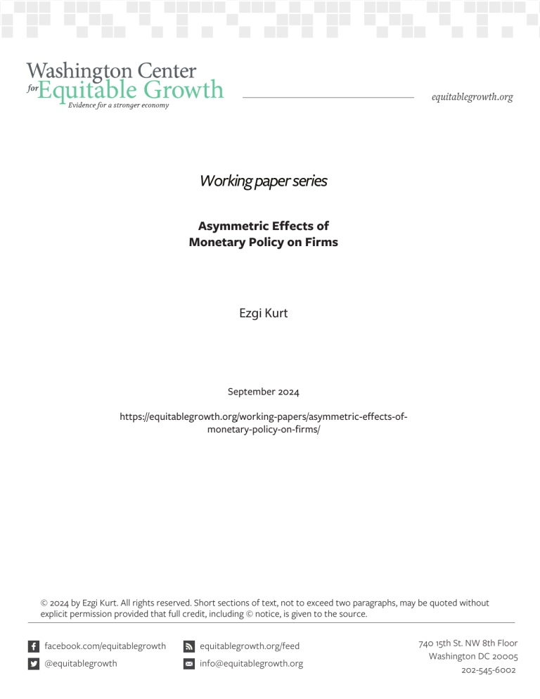 Asymmetric Effects of Monetary Policy on Firms