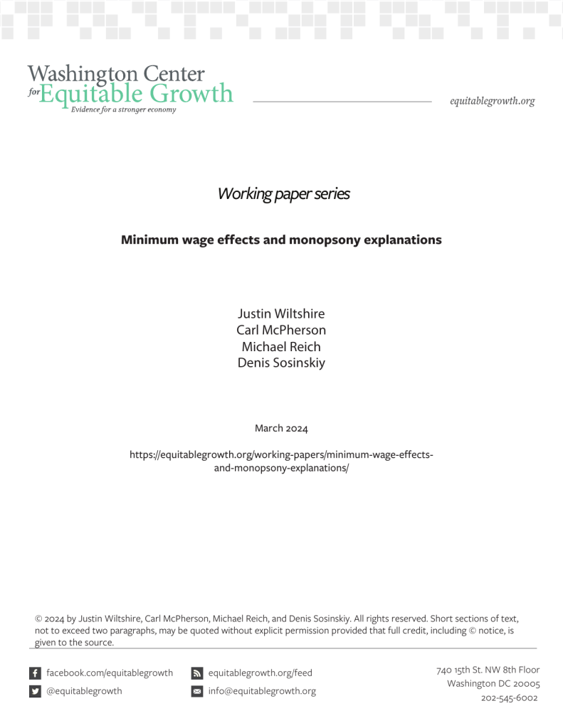 Minimum wage effects and monopsony explanations