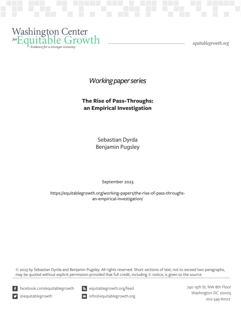 The Rise of Pass-Throughs: an Empirical Investigation
