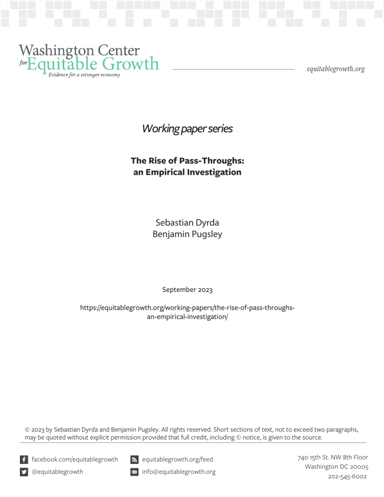 The Rise of Pass-Throughs: an Empirical Investigation