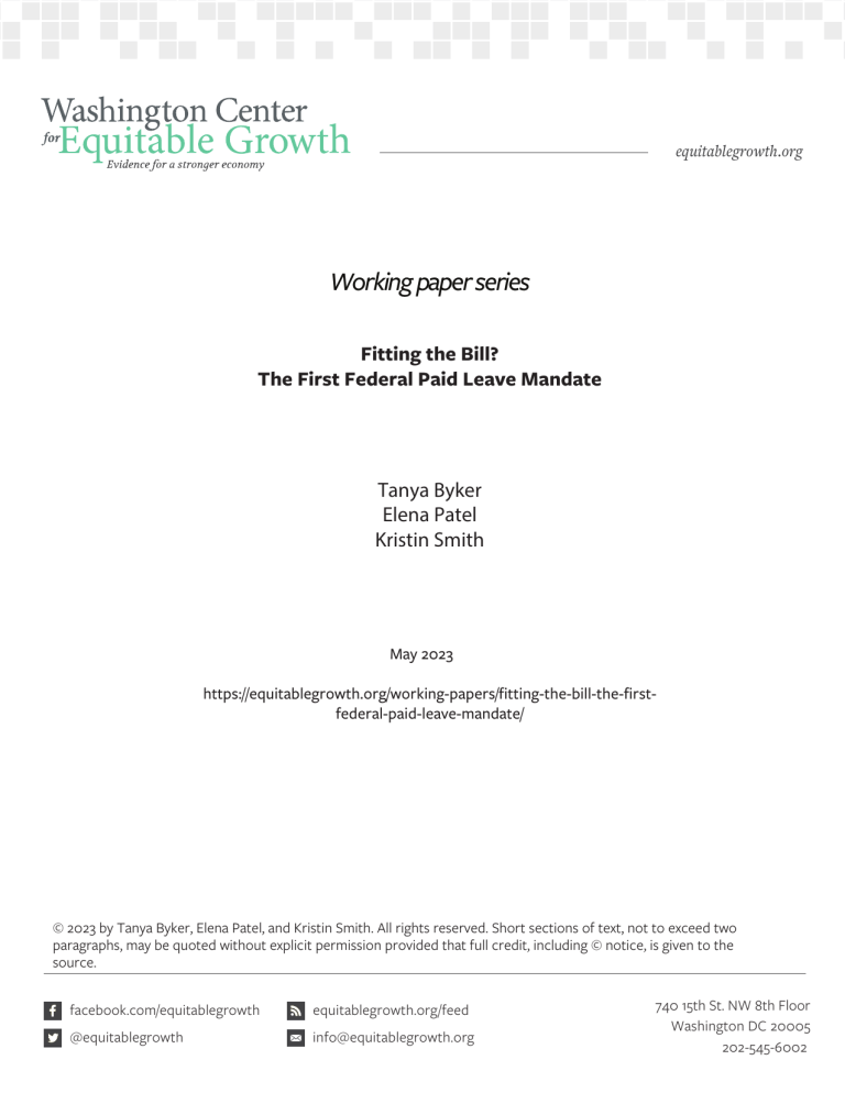 Fitting the Bill? The First Federal Paid Leave Mandate
