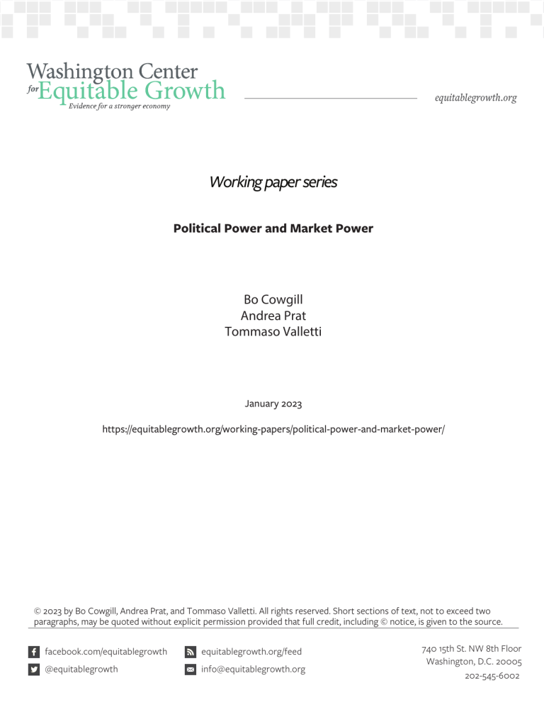 Political Power and Market Power