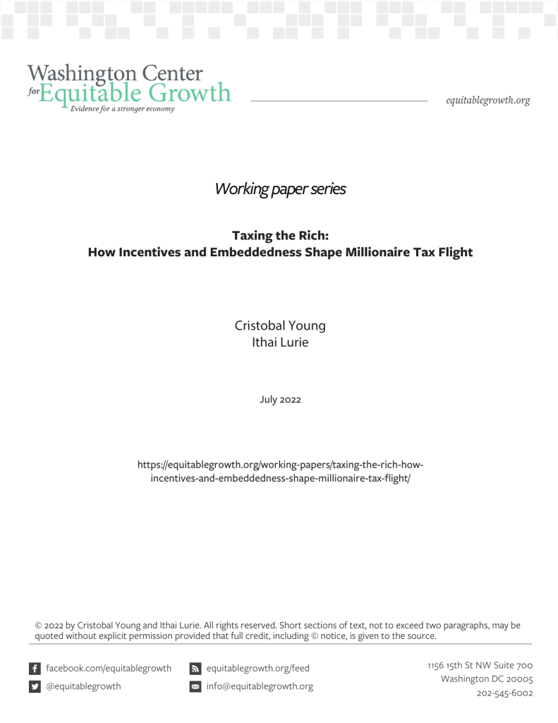 Taxing the Rich: How Incentives and Embeddedness Shape Millionaire Tax Flight