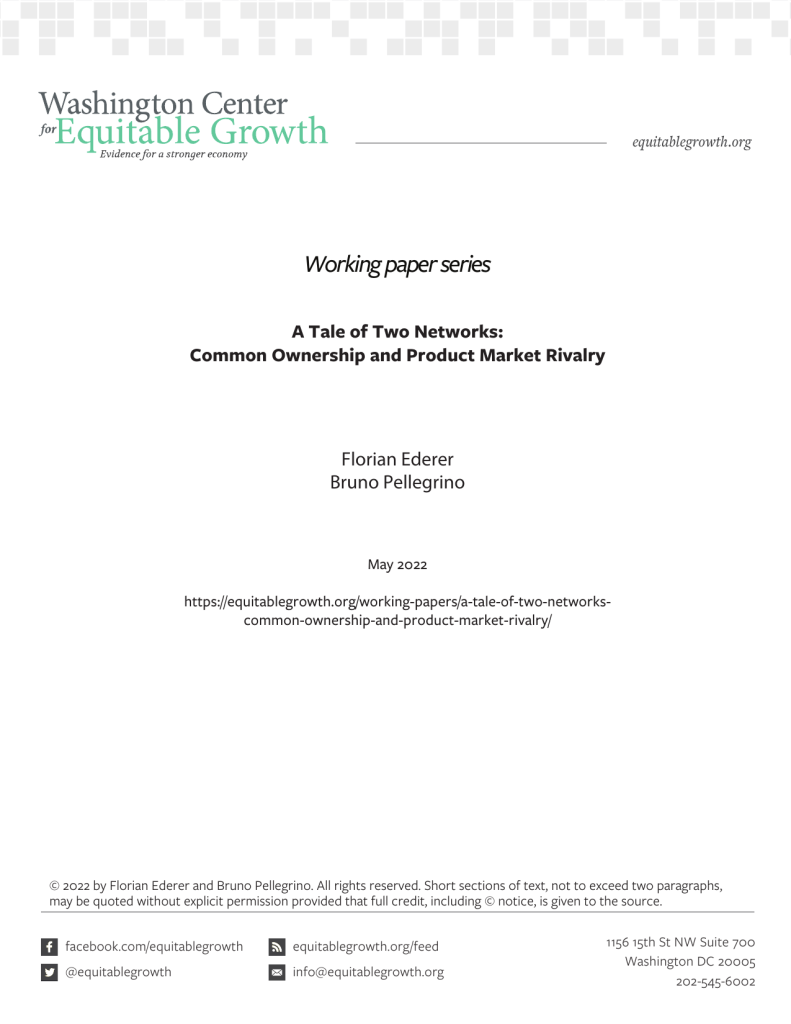 A Tale of Two Networks: Common Ownership and Product Market Rivalry