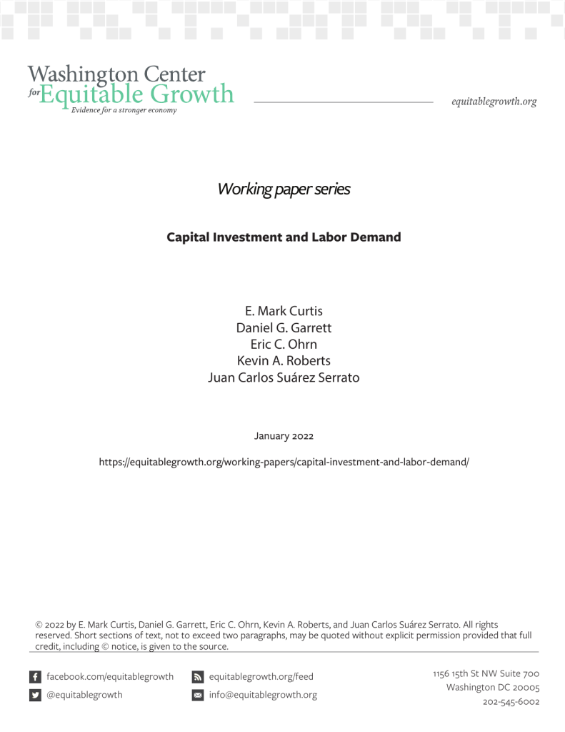 Capital Investment and Labor Demand