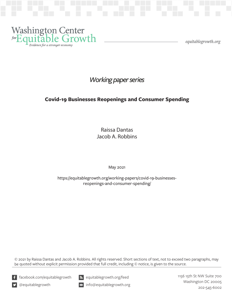 Covid-19 Businesses Reopenings and Consumer Spending