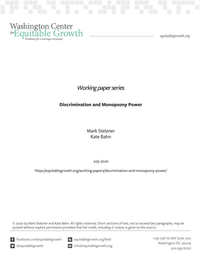 Discrimination and Monopsony Power