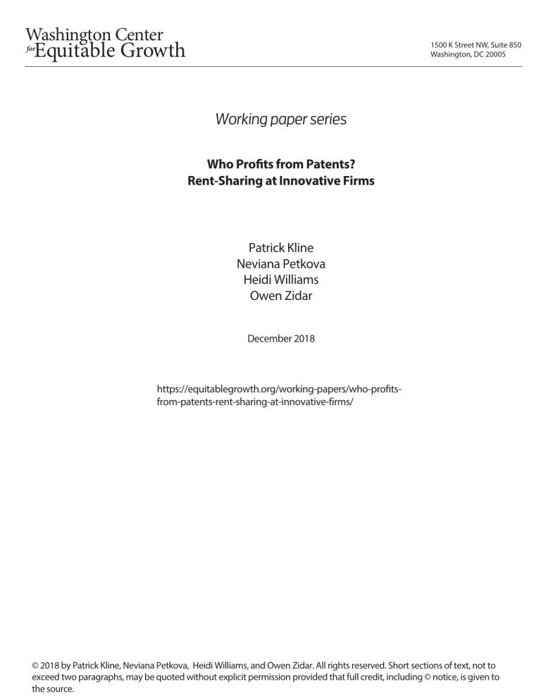 Who profits from patents? Rent-sharing at innovative firms
