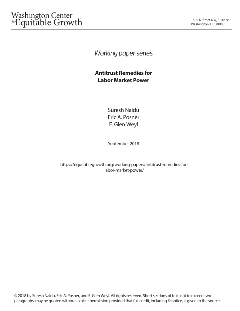 Antitrust Remedies for Labor Market Power