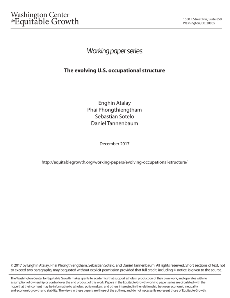 The evolving U.S. occupational structure