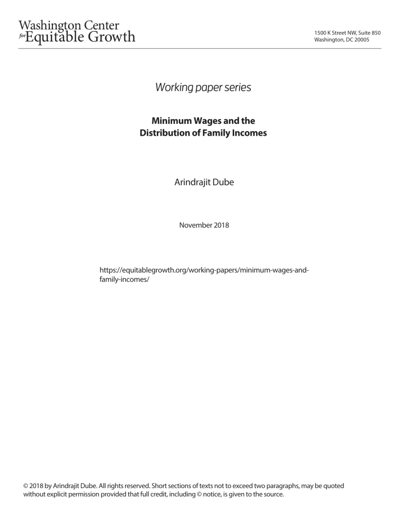 Minimum wages and the distribution of family incomes