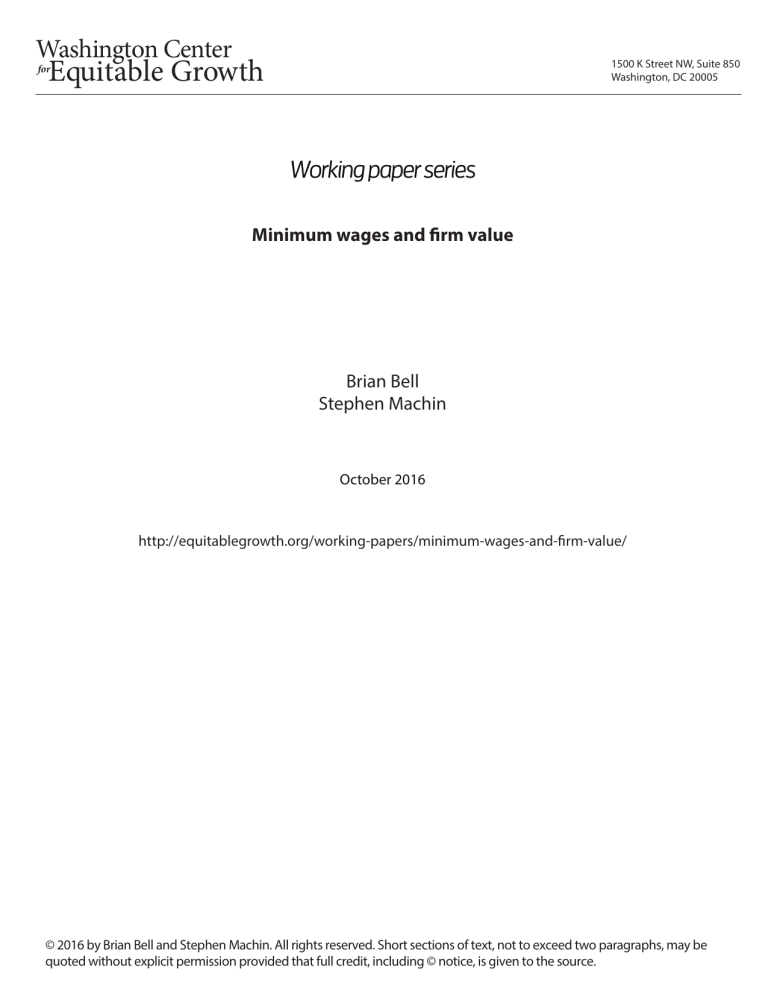 Minimum wages and firm value