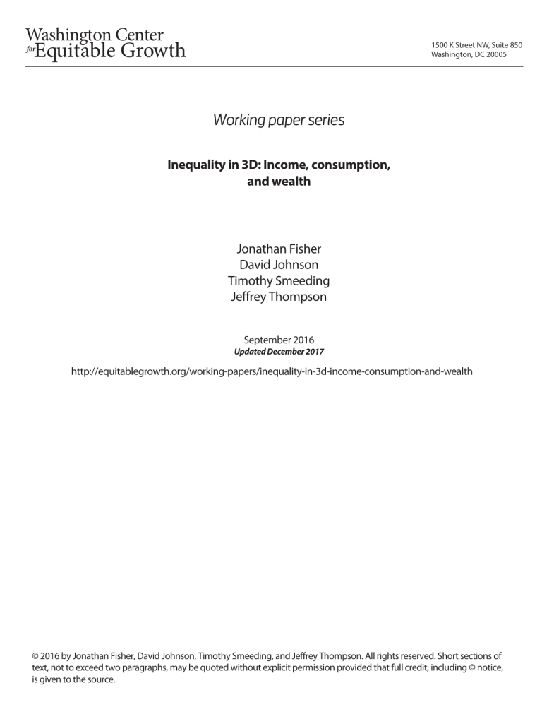 Inequality in 3D: Income, consumption, and wealth
