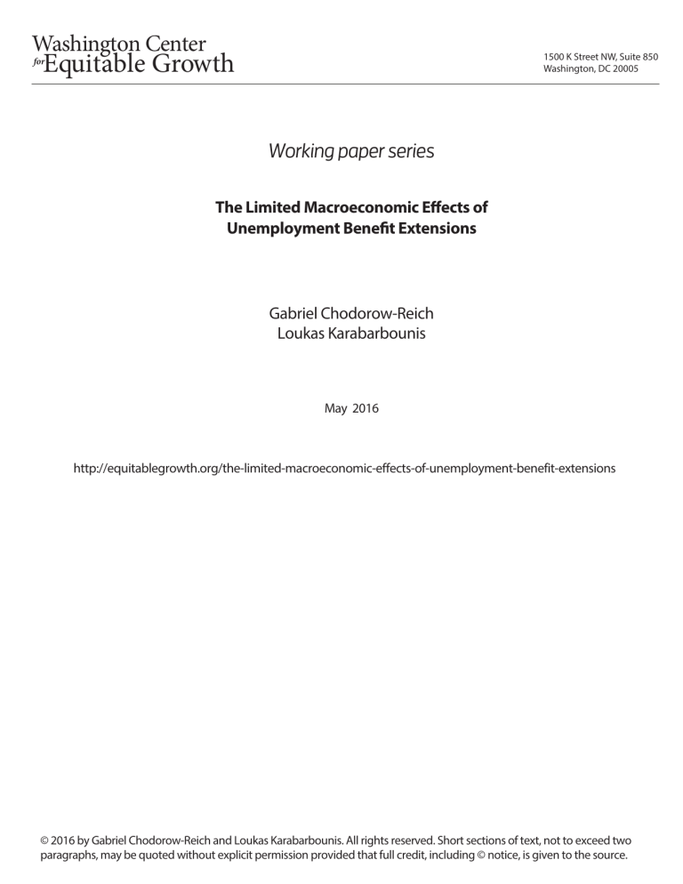 The limited macroeconomic effects of unemployment benefit extensions