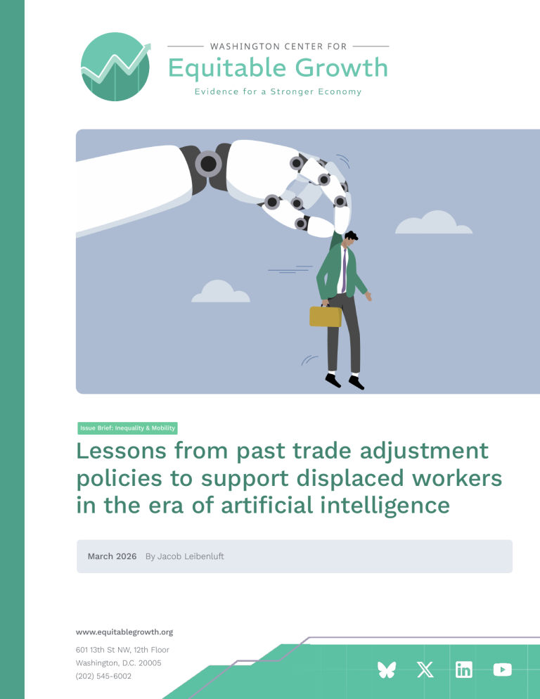 Lessons from past trade adjustment policies to support displaced workers in the era of artificial intelligence