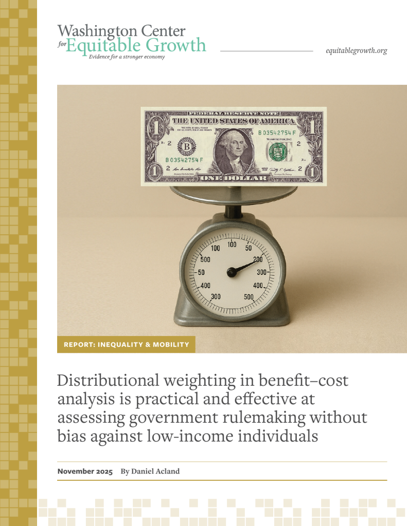 Distributional weighting in benefit-cost analysis is practical and effective at assessing government rulemaking without bias against low-income individuals