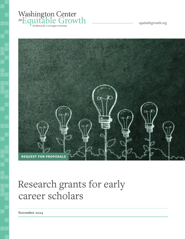 Request for proposals: Research grants for early career scholars