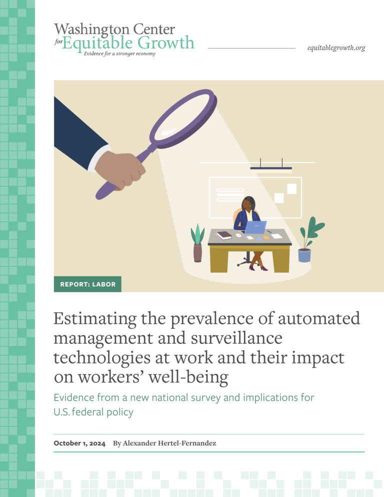 Estimating the prevalence of automated management and surveillance technologies at work and their impact on workers’ well-being