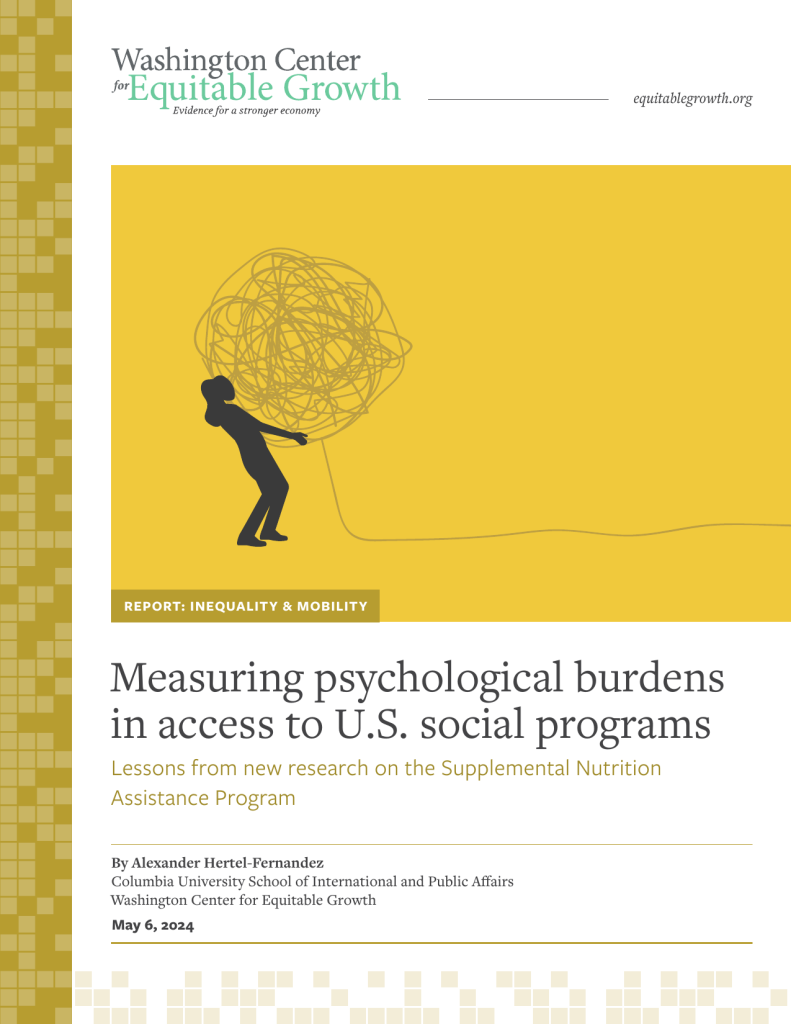 Measuring psychological burdens in access to U.S. social programs