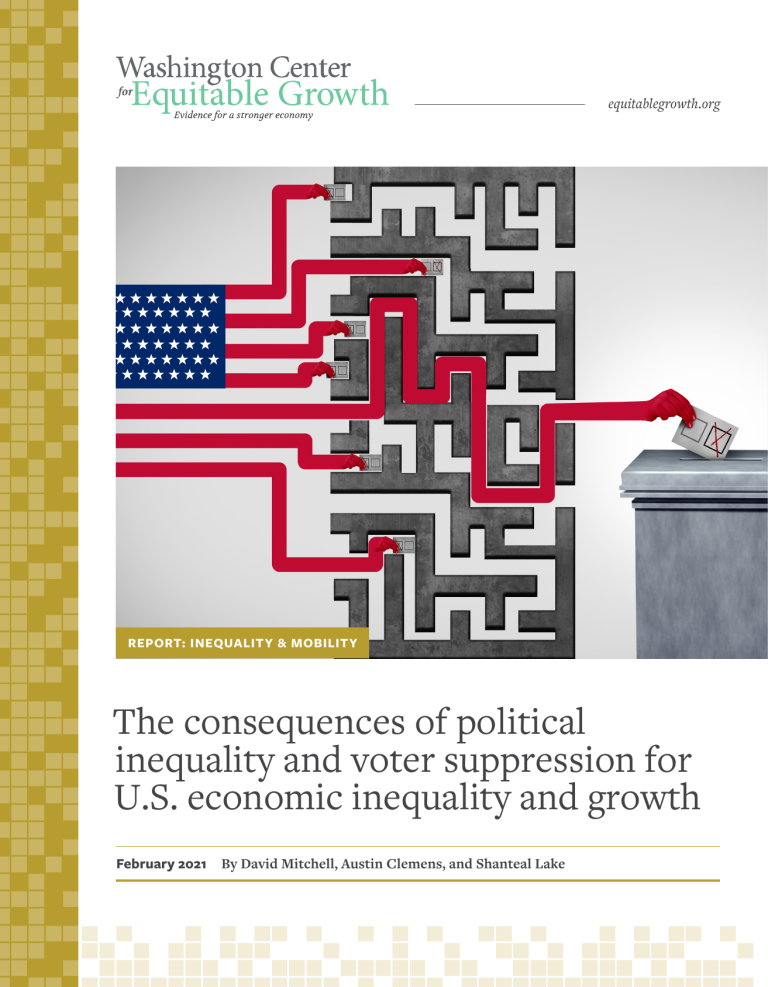 The consequences of political inequality and voter suppression for U.S. economic inequality and growth