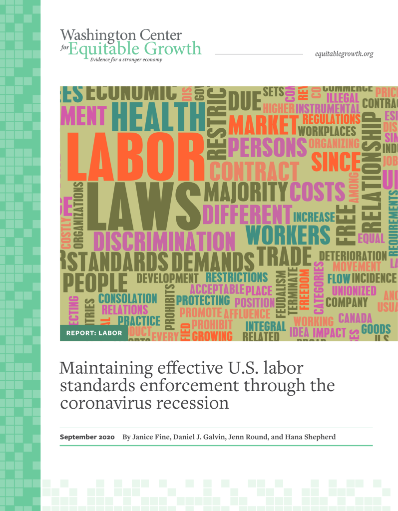Maintaining effective U.S. labor standards enforcement through the coronavirus recession