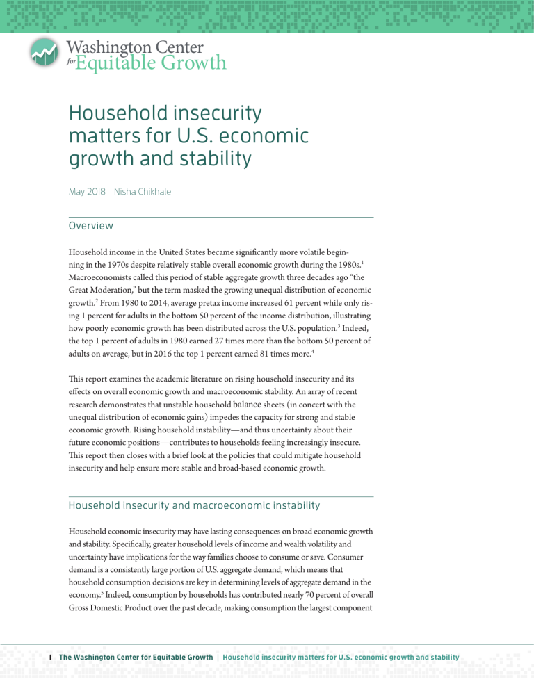 Household insecurity matters for U.S. macroeconomic stability