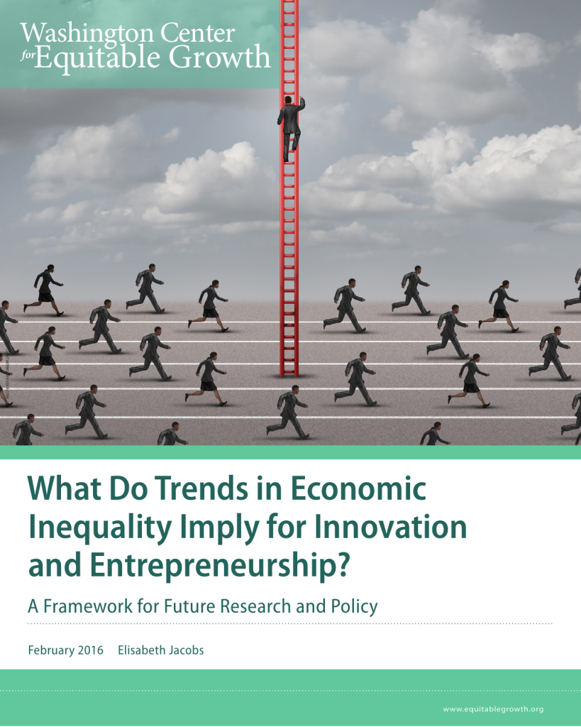 What do trends in economic inequality imply for innovation and entrepreneurship?