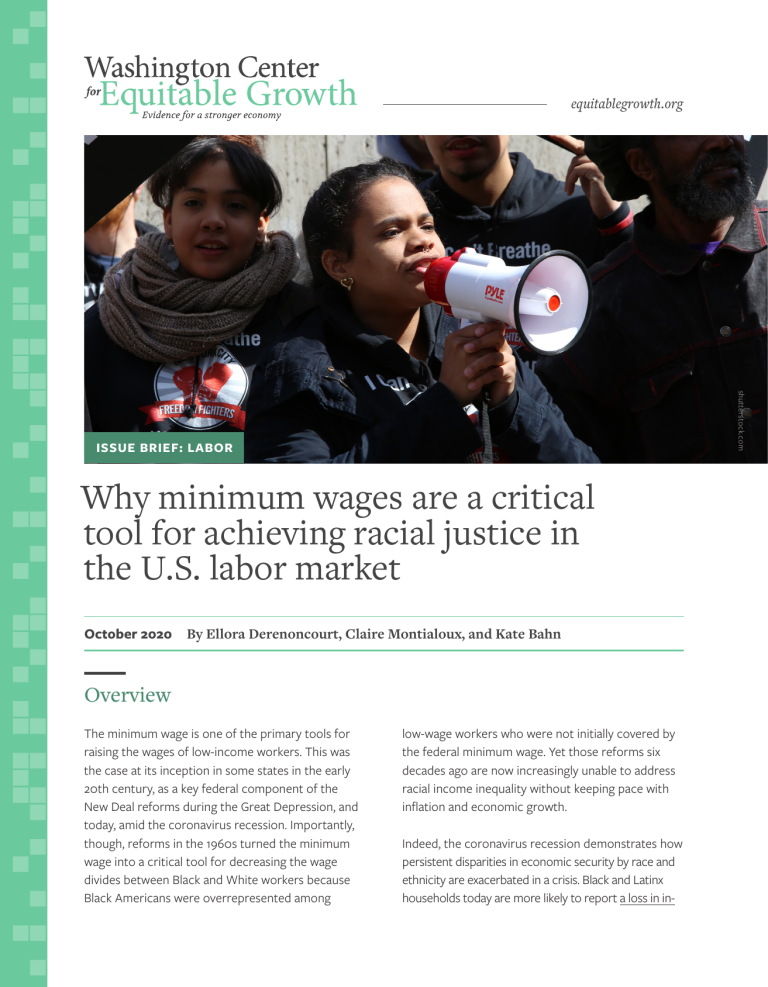 Why minimum wages are a critical tool for achieving racial justice in the U.S. labor market