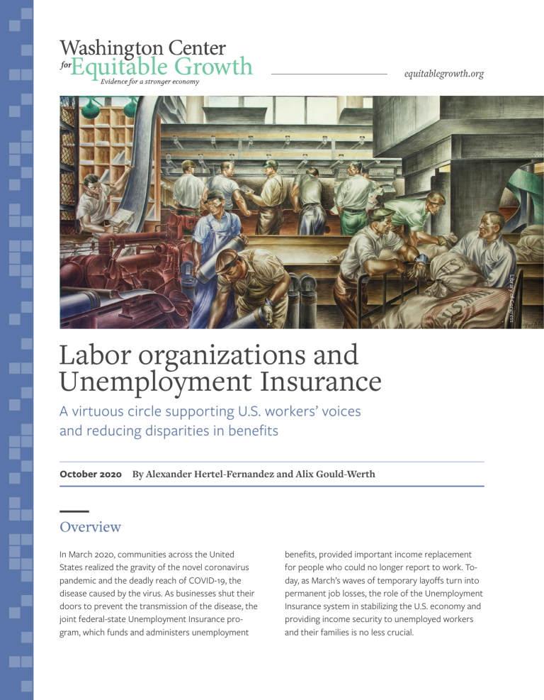 Labor organizations and Unemployment Insurance: A virtuous circle supporting U.S. workers’ voices and reducing disparities in benefits