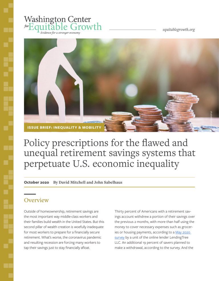 Policy prescriptions for the flawed and unequal retirement savings systems that perpetuate U.S. economic inequality