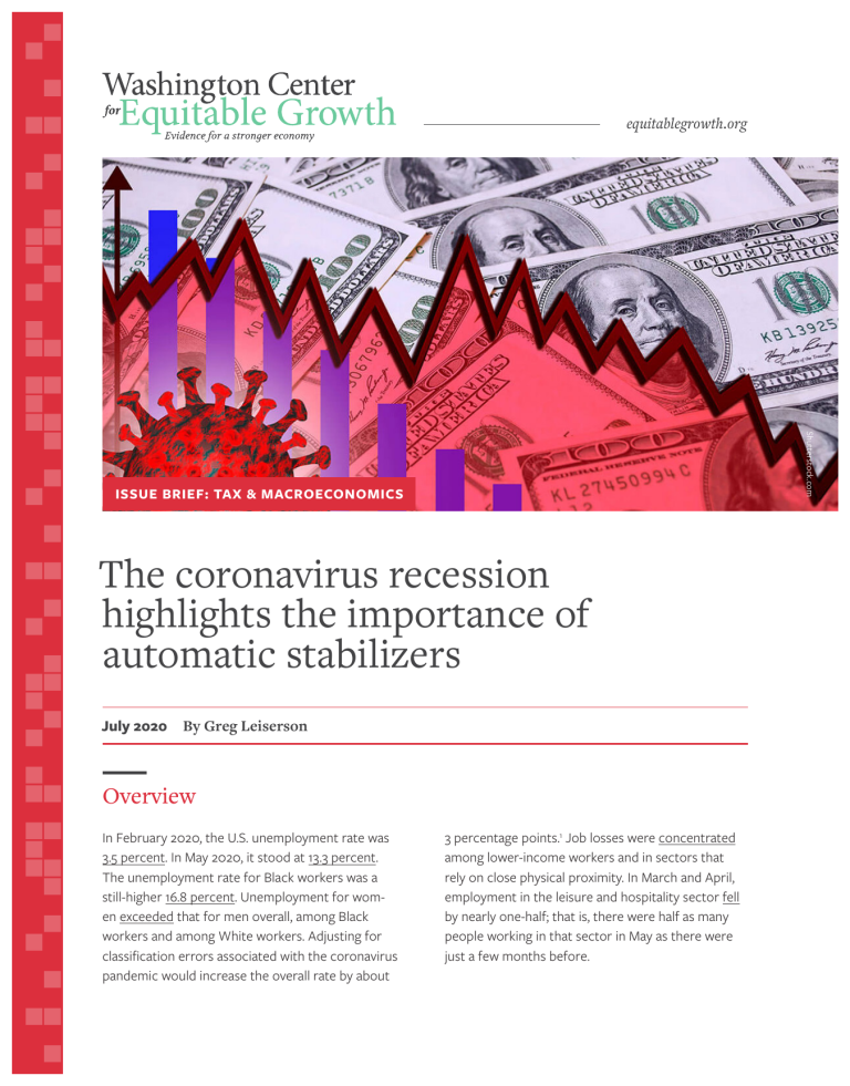The coronavirus recession highlights the importance of automatic stabilizers