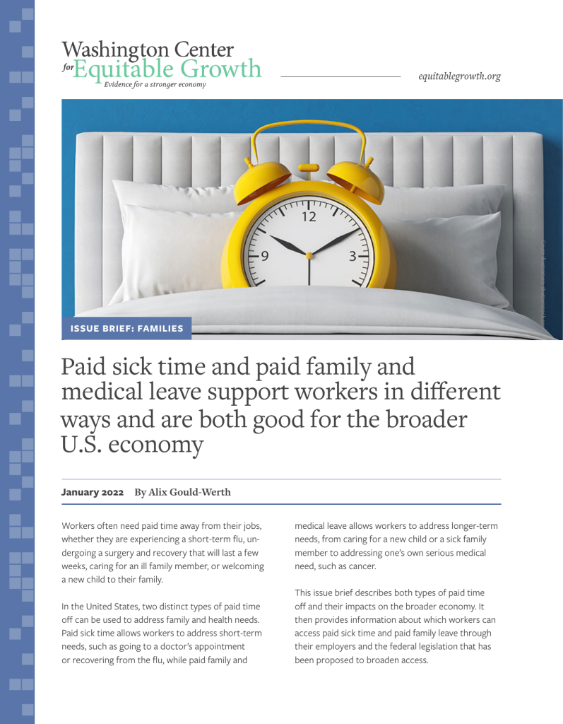 Paid sick time and paid family and medical leave support workers in different ways and are both good for the broader U.S. economy