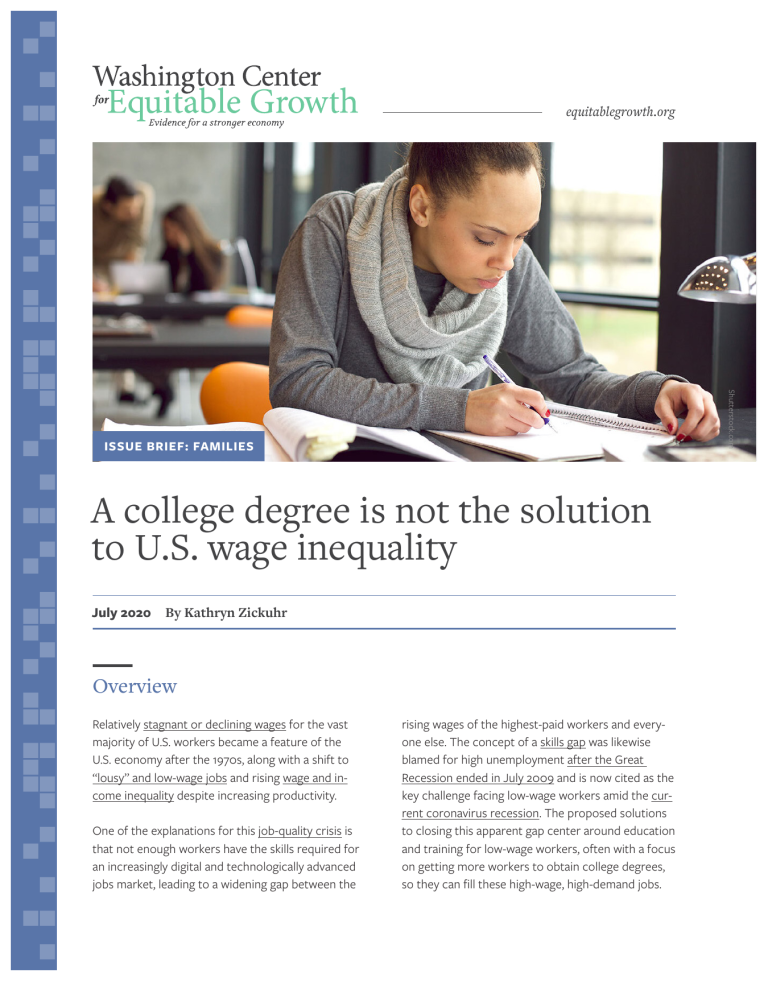 A college degree is not the solution to U.S. wage inequality