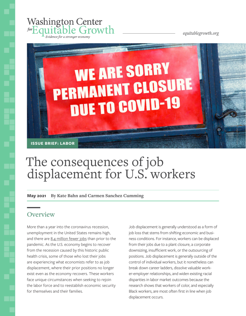 The consequences of job displacement for U.S. workers