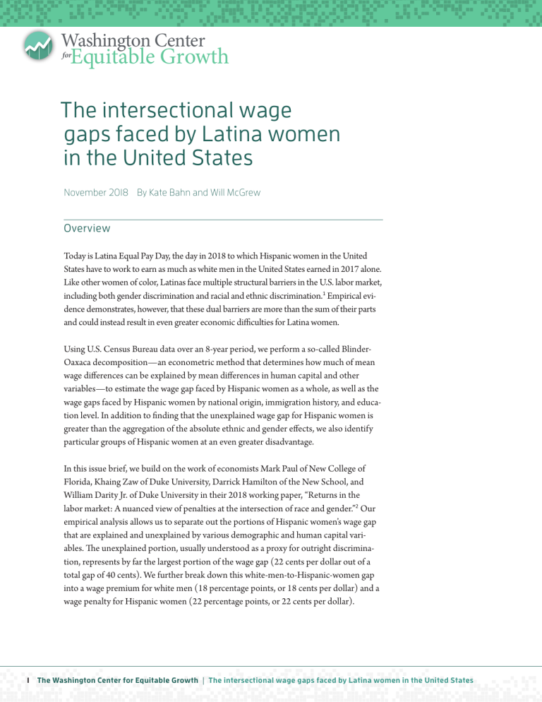 The intersectional wage gaps faced by Latina women in the United States