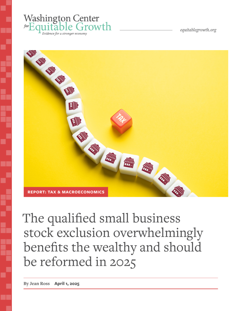 The qualified small business stock exclusion overwhelmingly benefits the wealthy and should be reformed in 2025